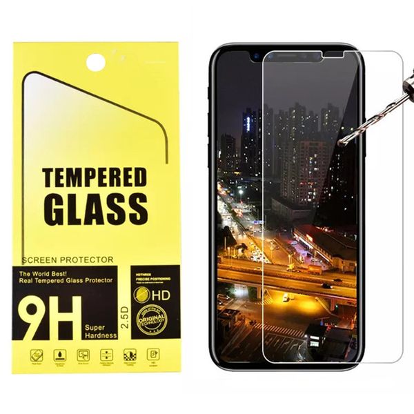 

9h tempered gla for apple iphone xr x max 7 8 iphone 6 plu creen protector for huawei mate 20 pro moto packaging