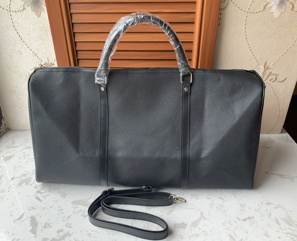 

2019 men duffle bag women travel bags hand luggage luxury designer travel bag men pu leather handbags large cross body bag totes 55cm