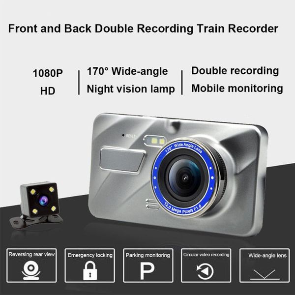 

universal impact sensing digital video type rear front high definition dual lens back off driving recorder dvr camera car