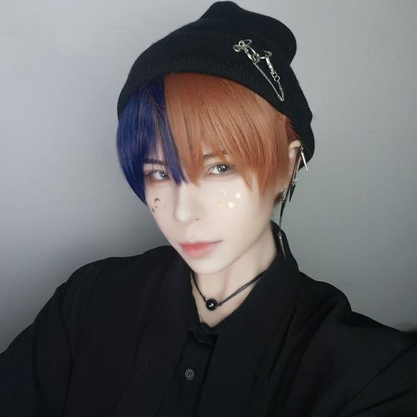 

ailiade cosplay wigs fashion short melanie martinez blue brown natural men's wigs for women party daily anime cosplay, Black