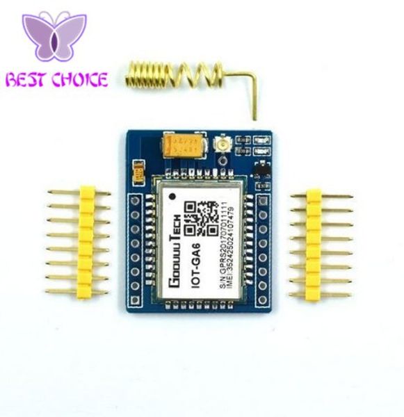 Freeshipping 5PCS mini A6 GPRS GSM Kit Wireless Extension Module Board Antenna Testata in tutto il mondo per SIM800L