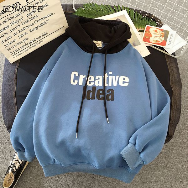 

hoodies women hooded thickening leisure all-match fashion loose harajuku womens clothing simple korean style students autumn new, Black