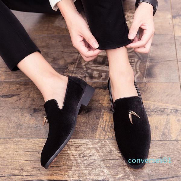 

2019 fashion men's leather shoes high-grade oxford leather casual shoes italy brand big size 47 classic loafer designer autumn co01, Black