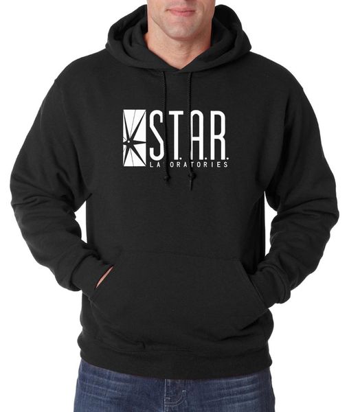 

fashion brand clothing star s.t.a.r. labs men hoodies sweatshirts 2016 autumn winter warm fleece hooded men s-2xl, Black