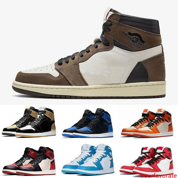 

2019 fashion 1s og brown womens mens basketball shoes 1 high chicago sports men trainers outdoor basketball designer shoes size 13