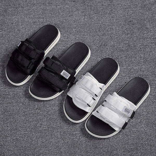 

x 2019 summer slippers men beach slides eva non-slip outdoor beach flip flops plus size 37-46 comfortable slides, Black