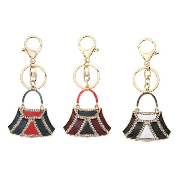 

lovely women handbag shape keychain keyring purse handbag bag pendant keyring charm gift new trendy with 3 colors to choose, Silver