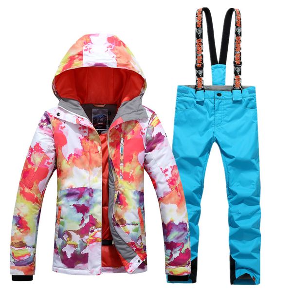 

new skiing suits jackets pants women snowboarding sets female winter sportswear breathable waterproof waterproof warm