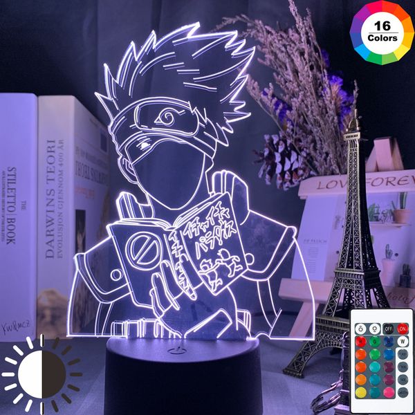 

led 3d night light japanese anime naruto kakashi hatake icha icha paradaisu figure nightlight for child bedroom decor desk lamp