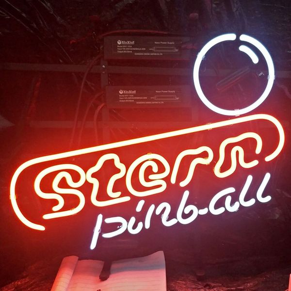 

пользовательские стерн пинбол неоновый свет открытый дисплей развлечения украшения дома стекло неоновая лампа металлический каркас 17