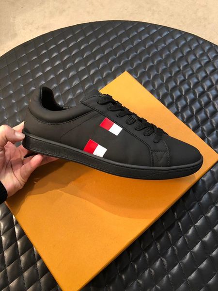 

2019 ale men ca ual hoe original box black color genuine leather ize eur 38 45