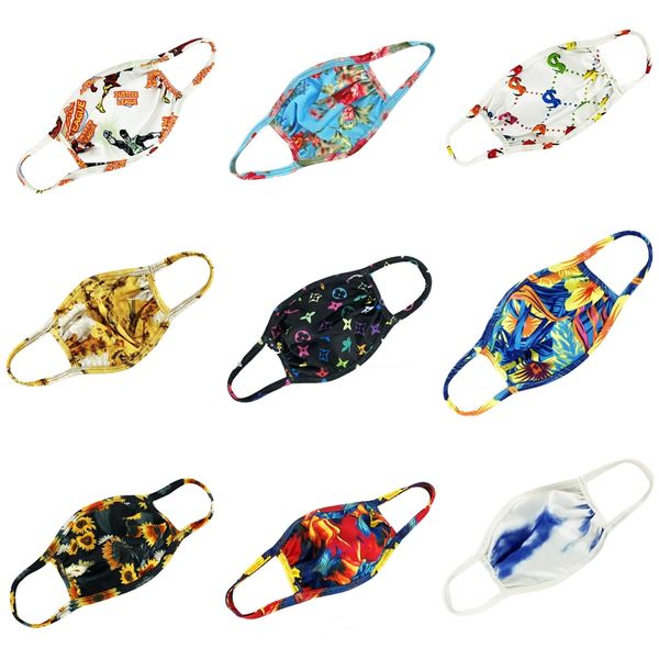 

camouflage face masks ice silk mask wind mouth mask washable breathable cyling protective mask er designer printed masks gga33 #919, Black