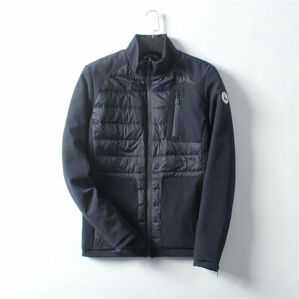 

jacket panelled luxury outdoor warm thin parkas casual warm winter jacket mens designer down, Black