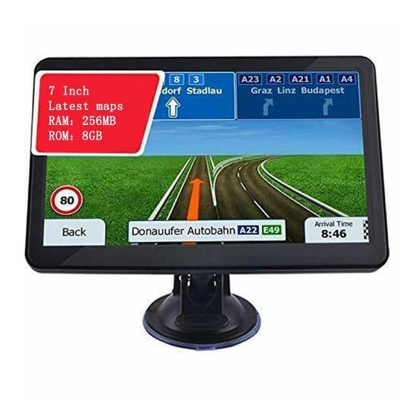 

7 inch car/truck gps navigation q10 8gb+256m maps car accessories for games movies music