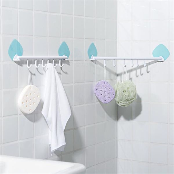 

multi-function hooks kitchen bathroom adhesive towel shelf cabinets storage rack wall hook strong suction cup sucker hanger