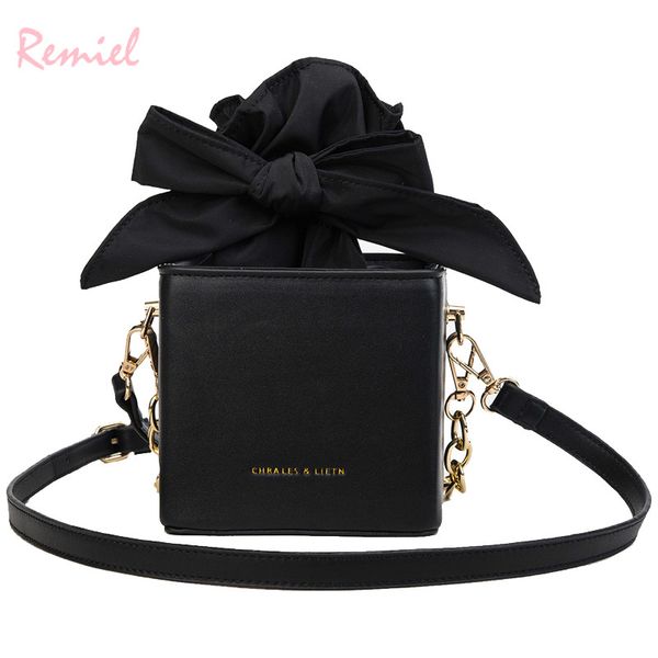 

women's designer handbag 2018 fashion new pu leather women tote bag bow chain shoulder messenger bag mini box bags