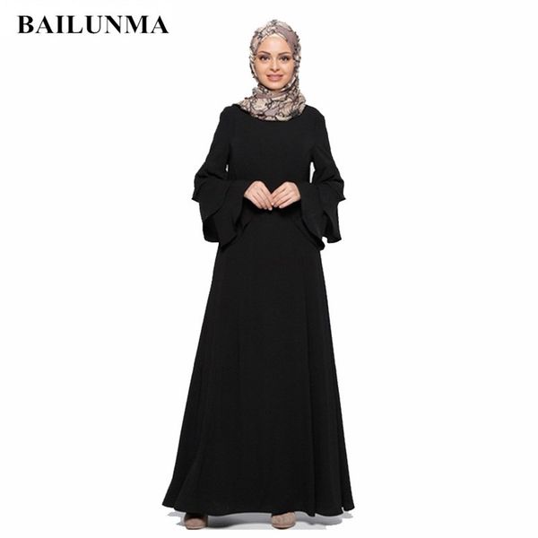 

fashion muslim dress long sleeve women robe loose skirt arabic dubai abaya dress ready stock turkish islamic clothing b8068, Red