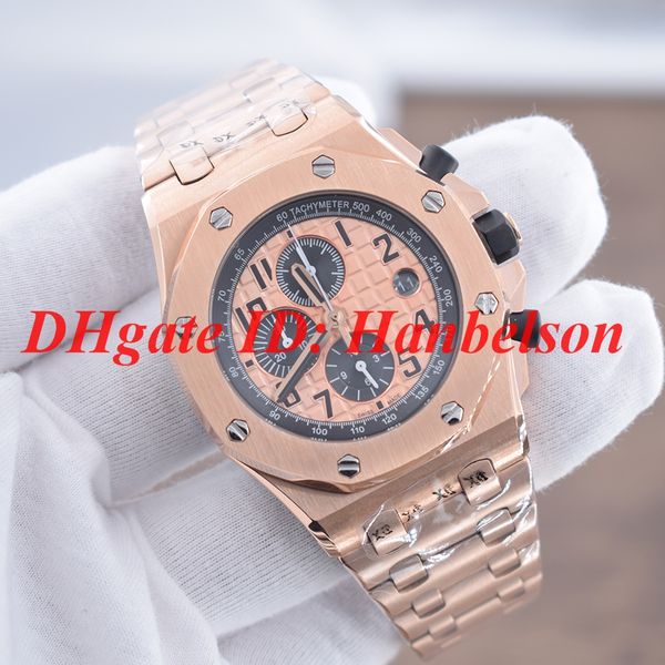 

mens watch rose gold luxusuhren quartz movement octagonal bezel stainless steel strap wristwatches, Slivery;brown