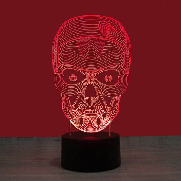 

1 pc halloween 3d skull night light usb powered ambient light deskfestival decoration lighting multicolor