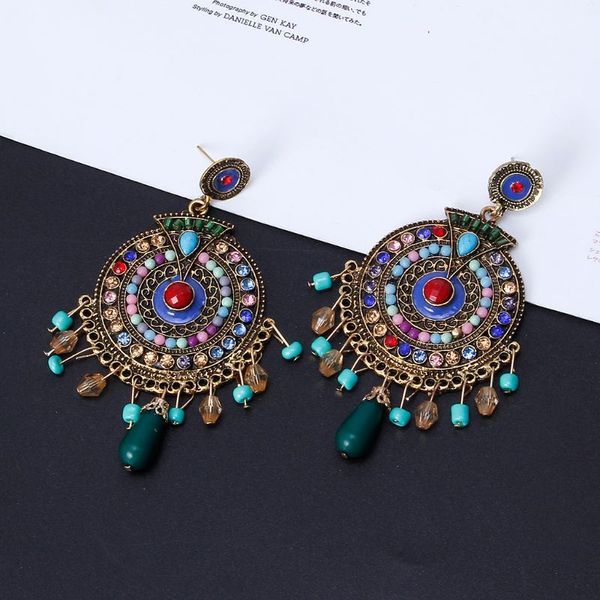 

винтаж boho себе бисер серьги birdal свадебные украшения, Silver
