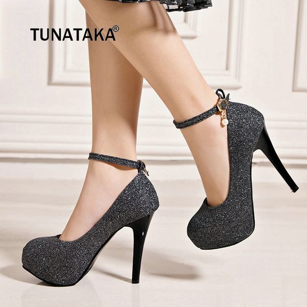 

stiletto high heels women pumps fashion party bride shoes woman high heel black gold silver big size shoes 2019 dropshippoing