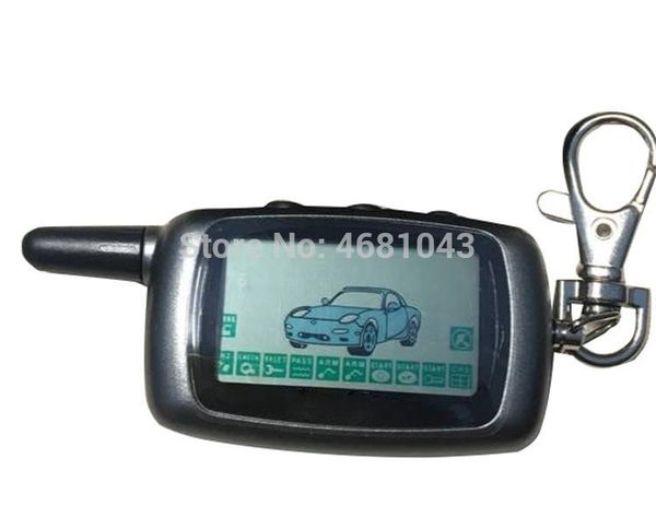 

a9 russian version lcd remote control key fob chain for twage starline a9 lcd remote 2 way two way car alarm system