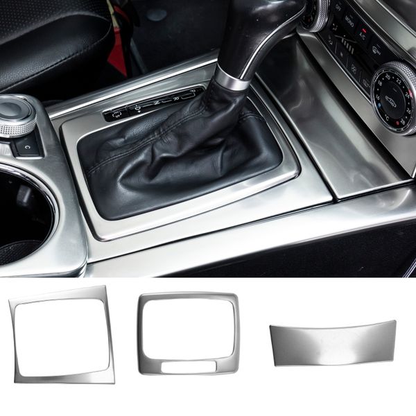 

car silver stainless steel gear shift panel cover trim for x204 glk 2008-12