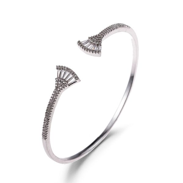 

european and american new style jewelry fashion popular gold and silver color diamond row opening bracelet jewelry factory whol, Golden;silver