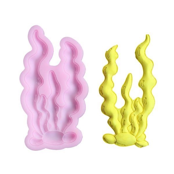 

1pcs coral, морские водоросли, коралловые рифы mold cake side торта силикона помадка формы торт украшения инструменты мыло плесень