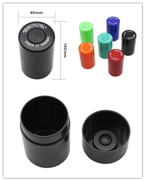 Novo Design Latas De Armazenamento De Plástico Selado Recipiente De Ervas Secas Chá Caddy Coffee Case À Prova de Cheiro À Prova D 'Água Hermético Comida Herb Stash Container