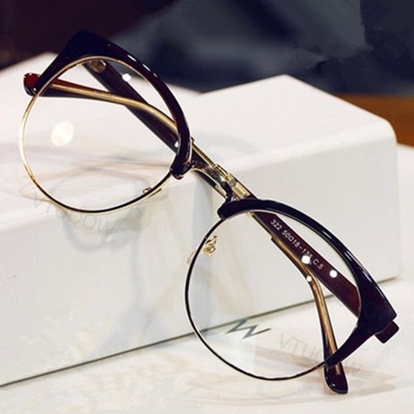

vintage oversize cat eye glasses frame women optical computer glasses points myopia retro women's eyeglass frames oculos, Silver