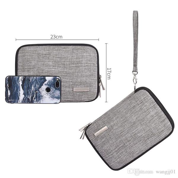 

portable data cable storage bag gray travel digital receiving bag charger protective sheath multifunctional finishing bags new