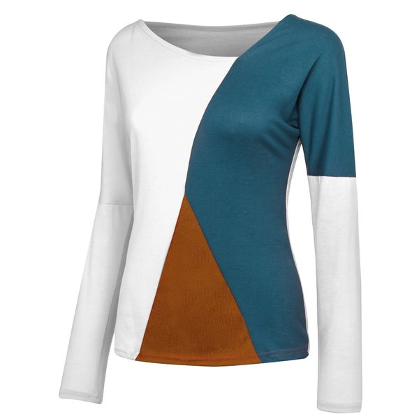 

tassel school ladies women blouse casual crew neck office long sleeve solid home polyester autumn fashion contrast color, White