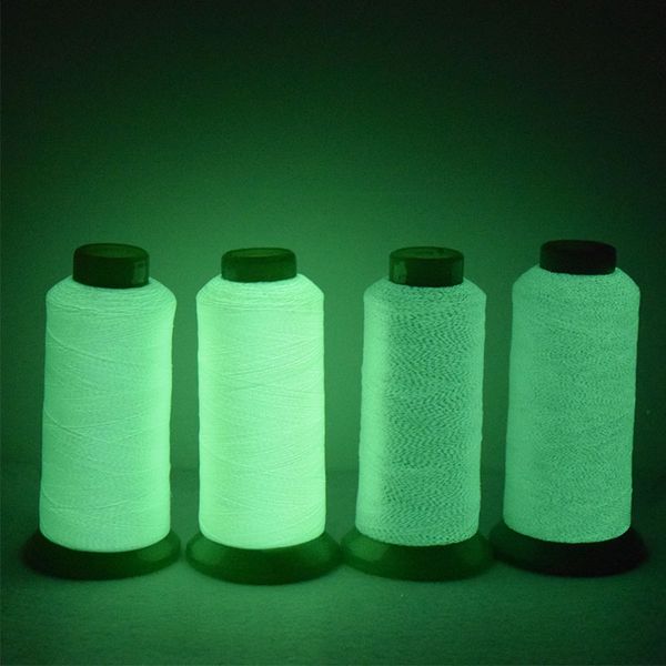 

1000 yards luminous glow in the dark sewing machine embroidery threads craft patch steering-wheel sewing handmade accessories, Black;white