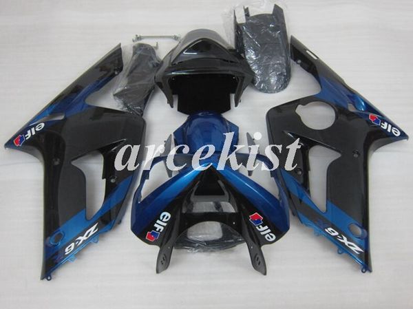 

4 gifts new abs motorcycle fairings set fit for kawasaki ninja zx-6r zx6r 2003 2004 03 04 636 bodywork set custom deep blue