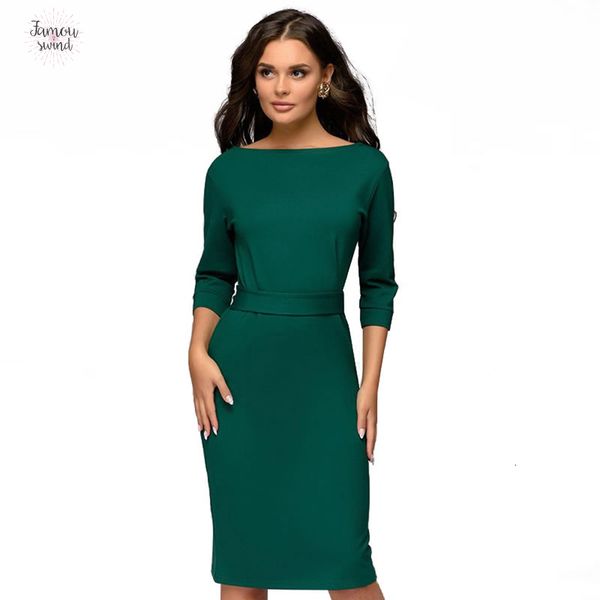 

весна зима дамы платье 2019 работа платье с длинным рукавом midi платье тонкий женщины платья офис bodycon пояса платье, Black;gray