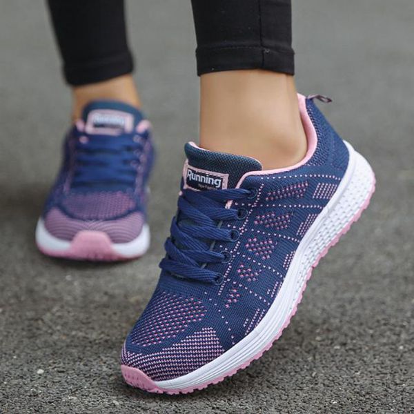 

women shoes 2019 white sneakers feminino breathable walking vulcanized shoes sport casual flat men male gym tenis, Black