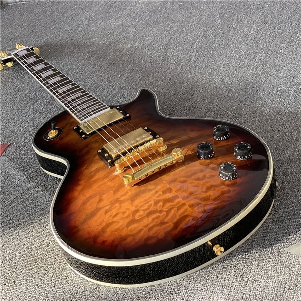 

rinkley double sided classic sunset tiger pattern, gold hardware, real p