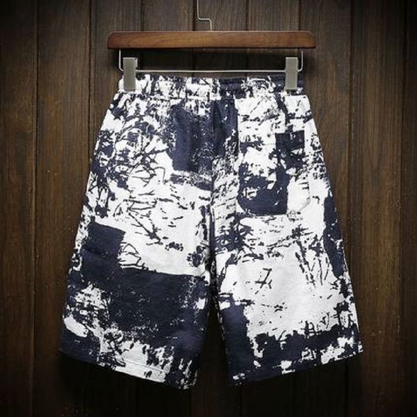 

beach five pants 2019 summer men's casual shorts loose thin men's beach five pants, White;black