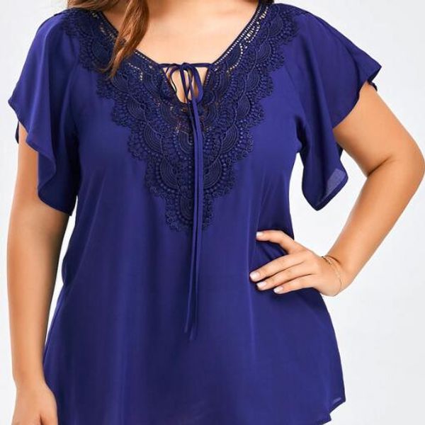 

women plus size chiffon blouse womens ruffle 5xl fashion summer women blouse shirts blusas wf620, White