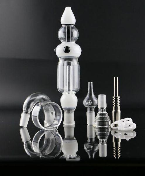 Nector Collector Kit Bong-Wasserpfeifen entwerfen zwei Funktionen, 14-mm-Ölplattformen, Glaswasserpfeife mit Gehäuse