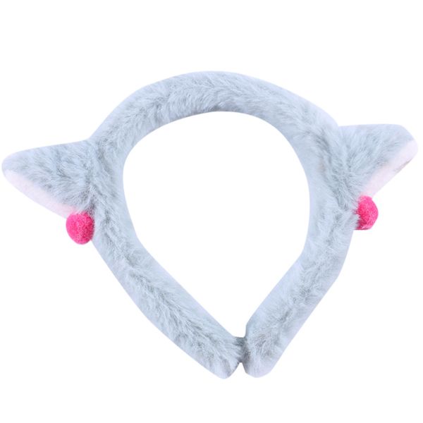 

детские тюрбан 2019 мода девочка ободки плюшевые оголовье кошка ухо волосы голова лента для волос фотография реквизит опаска дла дзевчинки, Slivery;white