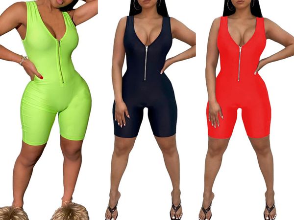 

kgfigu women rompers womens jumpsuit women clothes 2020 summer short sleeve mono mujer largo elegante solid gray streetwear #94822, Black;white