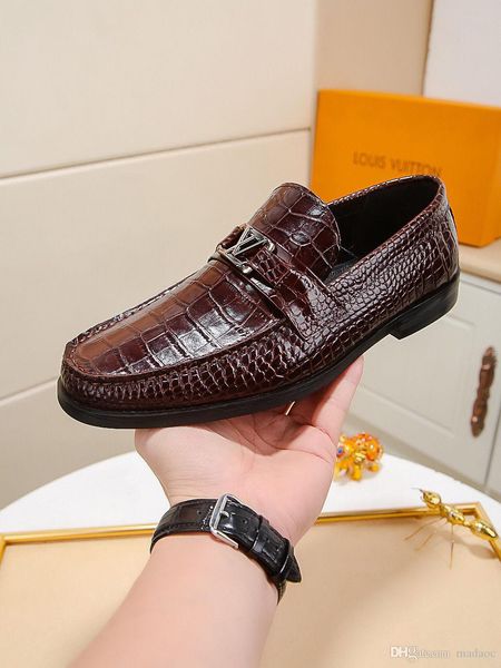 

19fw мужская роскошь классический формальный бизнес обувь гуань мужчины платье обувь сапоги мокасины водители пряжки кроссовки сандалии бонс, Black