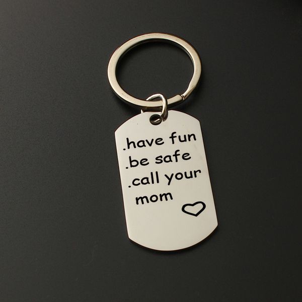 

have fun be safe call.. children graduation gift letter lettering stainless steel key buckle k14, Slivery;golden