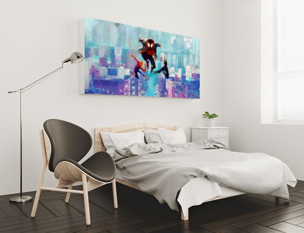 

человек-паук:в паук-стих плакат 1шт стены искусства печатает картина маслом на холсте картина настенная живопись для гостиной без рамки