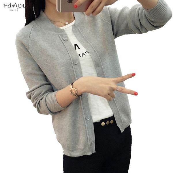 

2019 Spring Autumn 9 Color Sweater V Neck Can Not Buckle Cardigan Fashion Wild Shawl Small Female Jacket Burderry Women