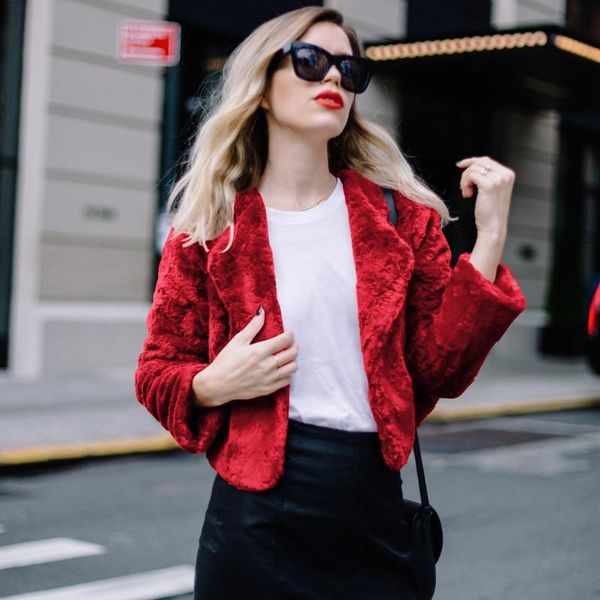 

faux fur coat fashion women winter warm fur jackets outwear short coat overcoat thick warm plus size female plush coats, Black