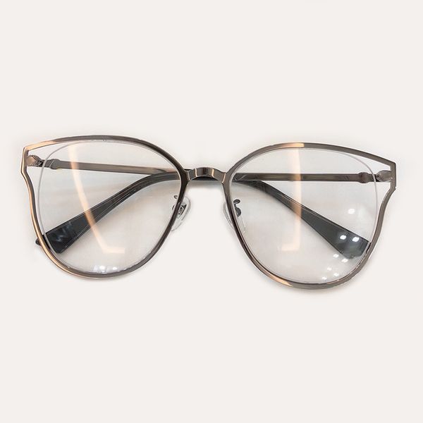 

new woman cat eye glasses frame 2019 alloy frame eyeglass retro hollow out eyeglasses brand designer glasses frames, White;black