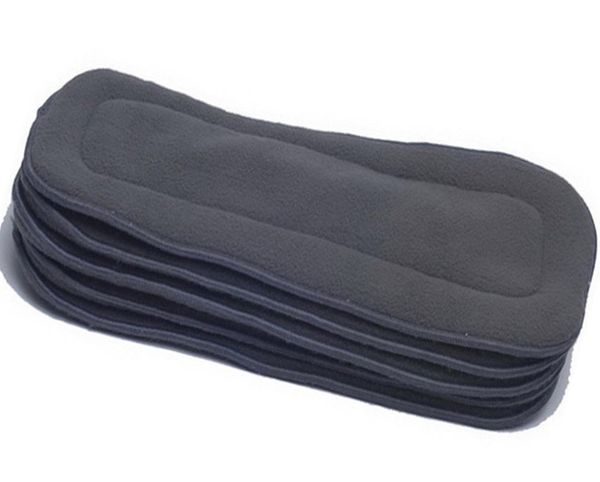 

100pcs bamboo charcoal inserts reusable liners for pocket cloth diapers absrobent pads 5- layers onsale